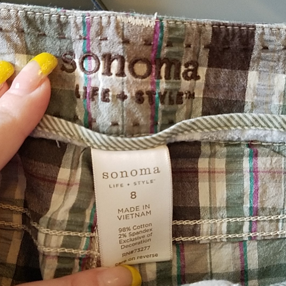 Sonoma Women's plaid shorts Size 8 - Picture 4 of 4